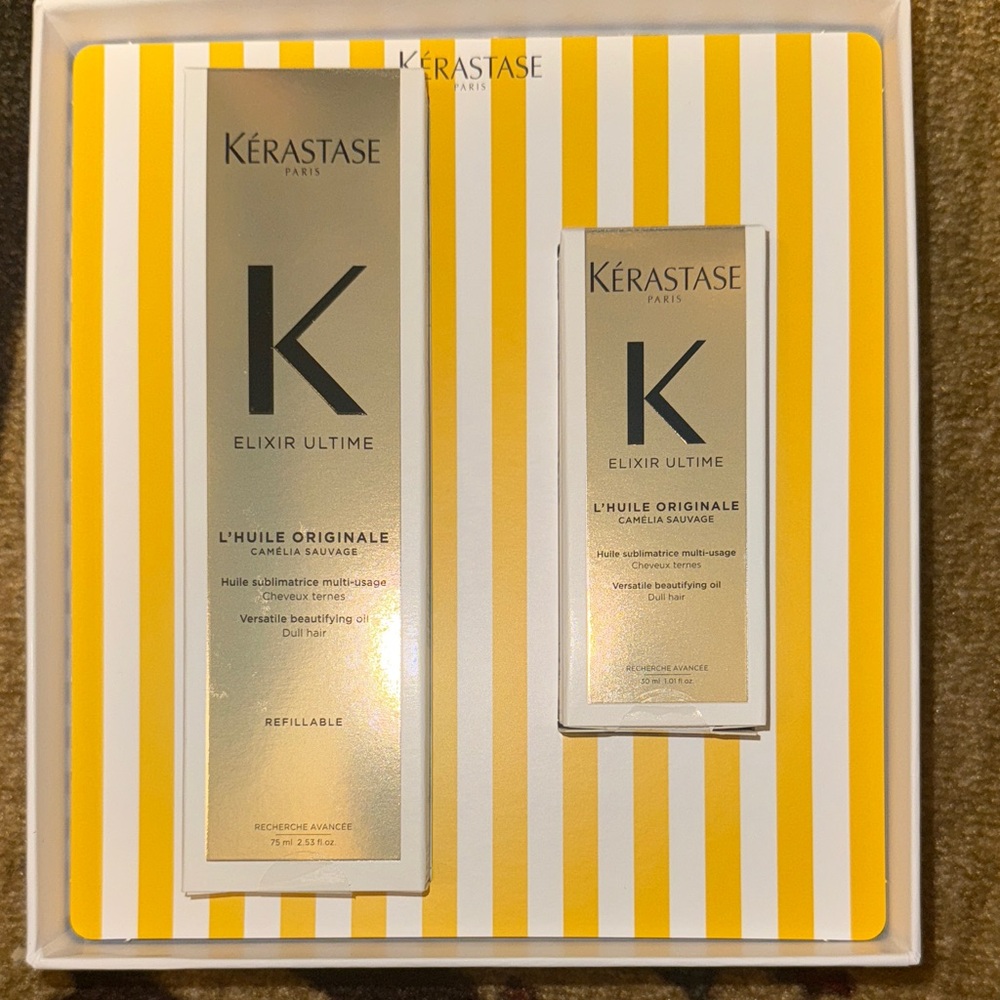 New Kérastase Elixir Ultime Set of 2 leave in oil for dull hair limited edition